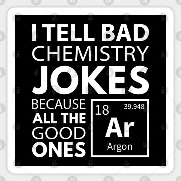 Chemistry Jokes Argon Magnet by LuckyFoxDesigns